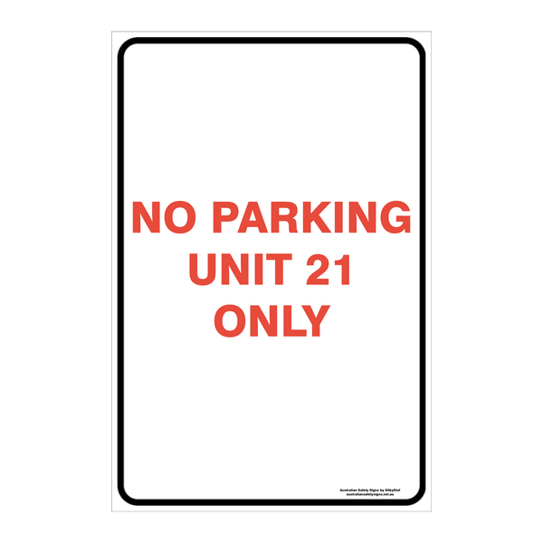 CUSTOM PARKING SIGN - Australian Safety Signs