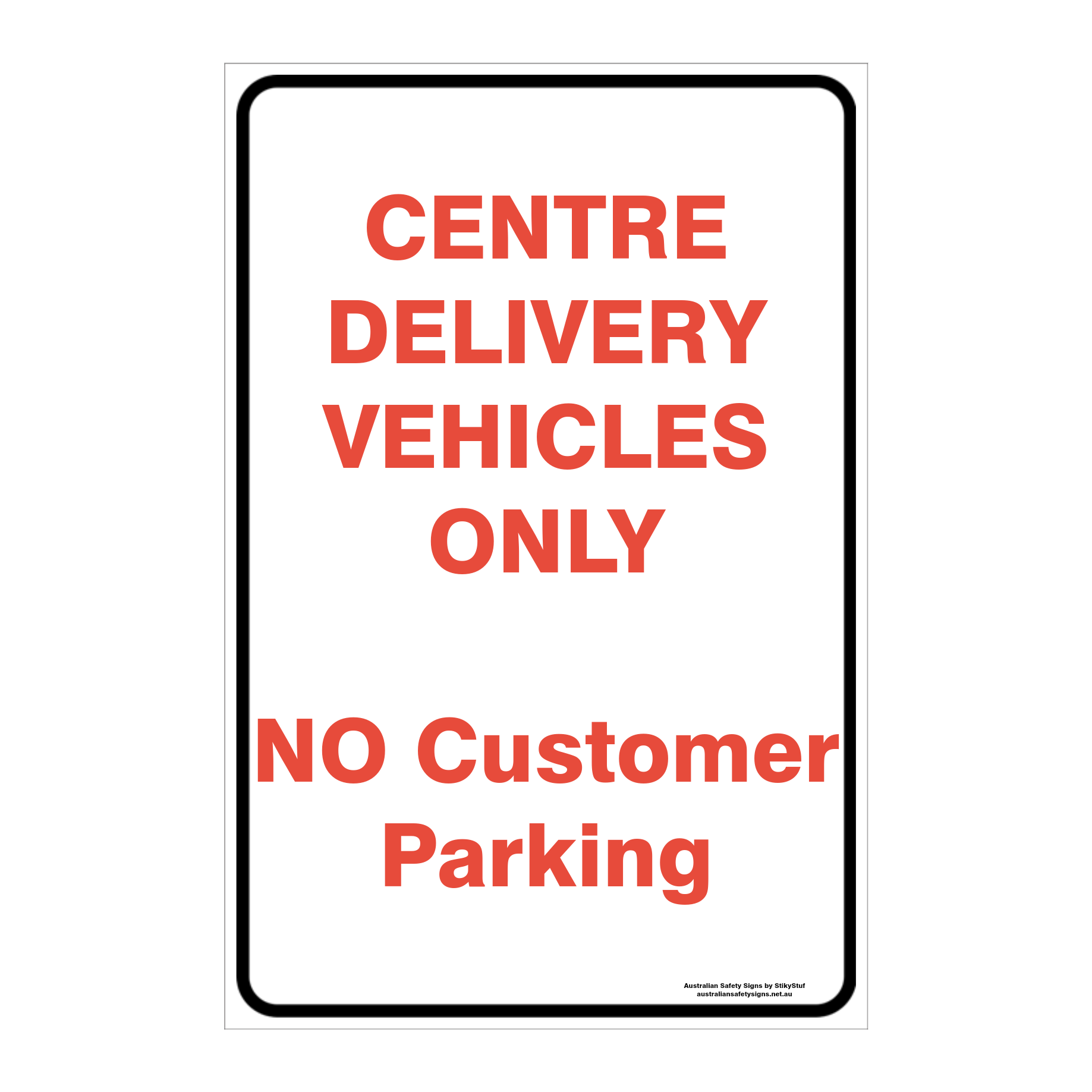 CUSTOM PARKING SIGN - Australian Safety Signs