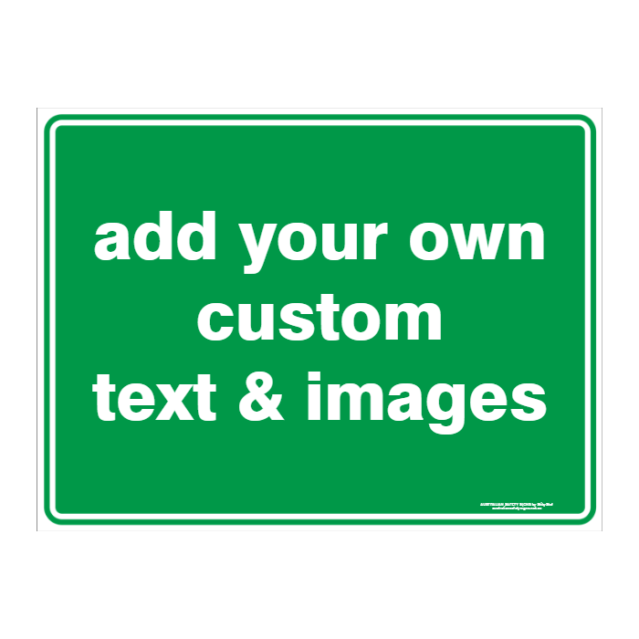 Custom Text Emergency Sign - Australian Safety Signs