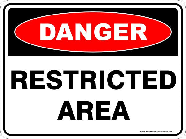 RESTRICTED AREA - Australian Safety Signs