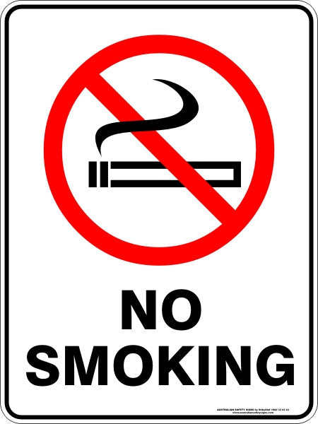 NO SMOKING - Australian Safety Signs